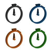 Set Of Stopwatch On White Background vector