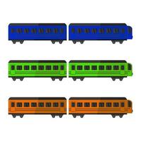 Train Set On White Background vector