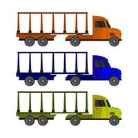 Truck Set On White Background vector