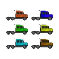 Set Of Trucks On White Background vector