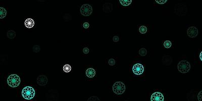 Light Green vector background with bubbles.