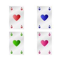 Poker Card Set On White Background vector