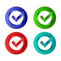 Check Button Set vector