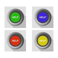 Help Button Set vector