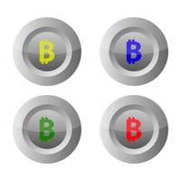 bitcoin en fondo blanco vector