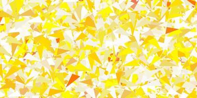 patrón de vector naranja claro con formas poligonales.