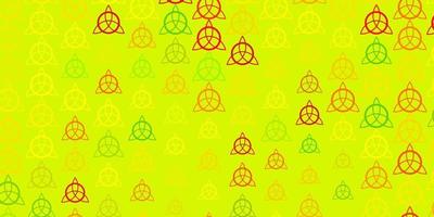 Light Green, Yellow vector pattern with magic elements.