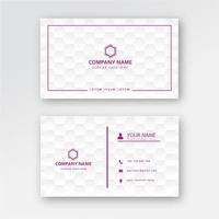 Simple polygonal professional business card template vector