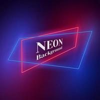 Neon abstract geometric frame vector