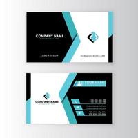 Modern professional business card template blue color vector