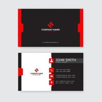 Red and Black Modern Business Card Vector Template