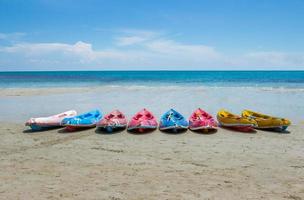 Kayaking on the beach photo