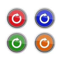 Reload Button Set On White Background vector