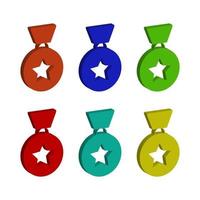 Isometric Medal Set vector