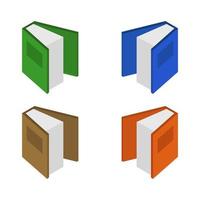 Isometric Book Set vector