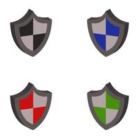 Isometric Shield Set vector