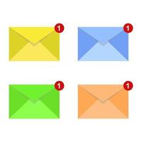 Email Set On White Background vector