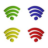 Wifi Set On White Background vector