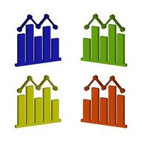 Isometric Statistics Set vector