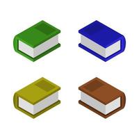 Isometric Book Set vector