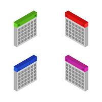 Isometric Calendar Set vector