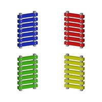 Isometric Ladder Set vector