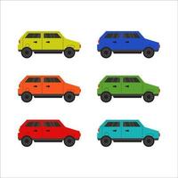 Set Of Car On White Background vector