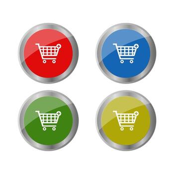 Set Of Add item On White Background vector