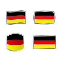 bandera de alemania en fondo blanco vector