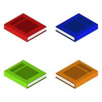 Isometric Book Set vector