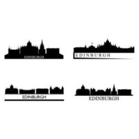 Edinburgh Skyline Set On White Background vector