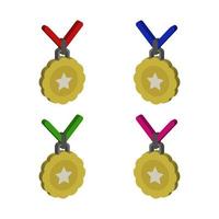 Medal Set On White Background vector