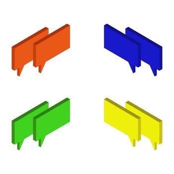 Set Of Dialog Cloud On White Background vector