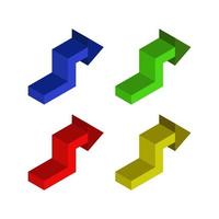 Isometric Arrows Set vector