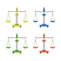 Set Of Scales On White Background vector
