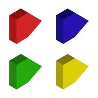 Set Of Isometric Arrows vector