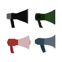 Set Of Megaphone On White Background vector