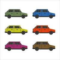 Set Of Car On White Background vector