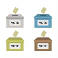 Voting Set On White Background vector