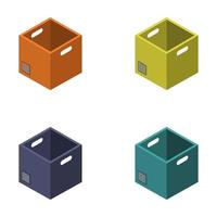 Isometric Box Set vector