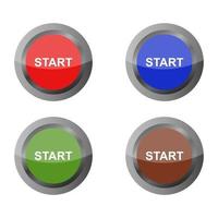 Start Button Set vector