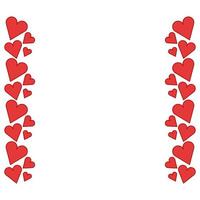 Set Of Hearts On White Background vector