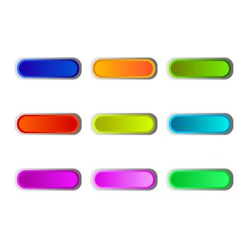 Set Of Web Buttons On White Background vector