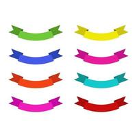 Ribbon Set On White Background vector