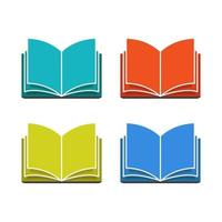 Book Set On White Background vector