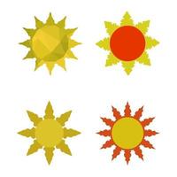 Sun Set On White Background vector