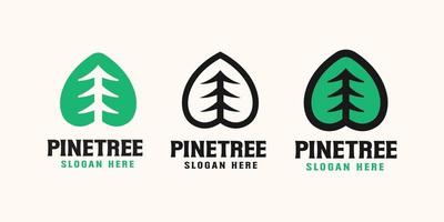 diseño de plantilla de logotipo de árbol de pino, ilustración vectorial vector