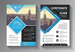 Brochure design, cover modern layout, annual report, poster, flyer in A4 with colorful triangles, geometric shapes for tech, science, market with light background vector