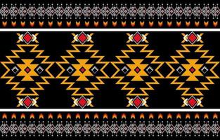 Abstract orange and red geometric native pattern seamless vector. Repeating geometric vector
