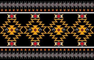 Abstract orange and red geometric native pattern seamless vector. Repeating geometric vector